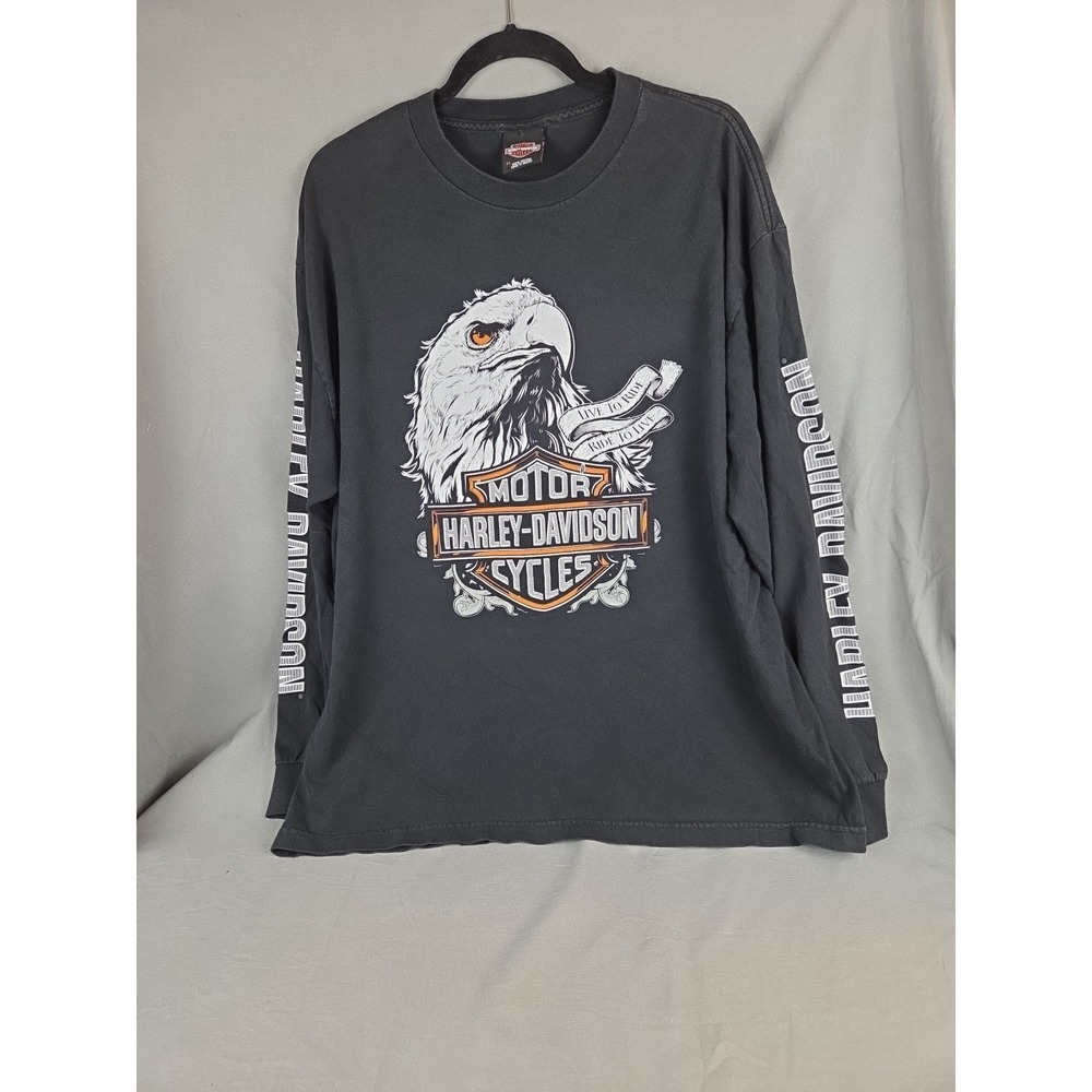 🔥VINTAGE HARLEY-DAVIDSON of Folsom Long Sleeve Size XL